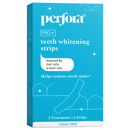 Perfora Pro+ Teeth Classic Mint Whitening Strips, 6 Count