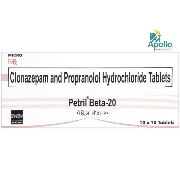 Petril Beta-20 Tablet 10's, Pack of 10 TABLETS