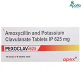 Pexoclav 625 Tablet 6's, Pack of 6 TABLETS