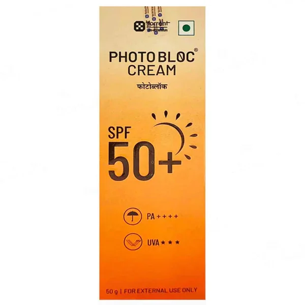 Photo Bloc Cream SPF 50+ PA++++ UVA, 50 gm, Pack of 1