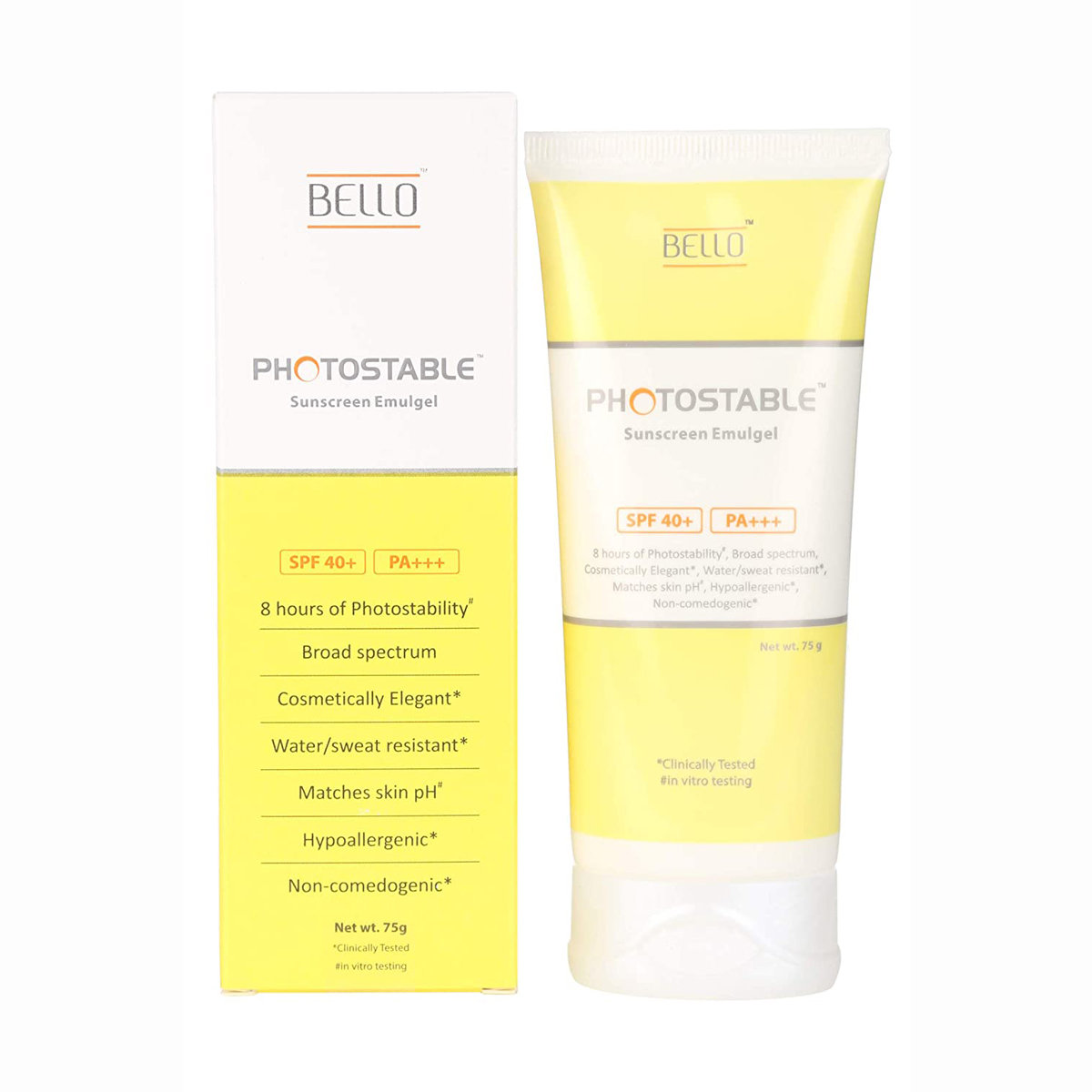 Photostable Sunscreen Emulgel SPF 40+ PA+++, 75 gm, Pack of 1 Photostable Sunscreen Emulgel SPF 40+ PA+++, 75 gm, Pack of 1