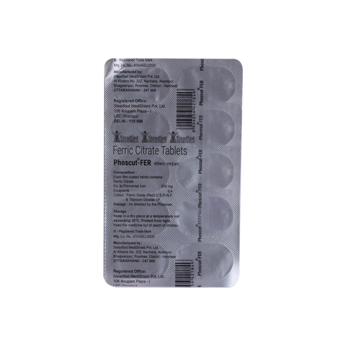 Phoscut-Fer Tablet 10's, Pack of 10 TabletS Phoscut-Fer Tablet 10's, Pack of 10 TabletS