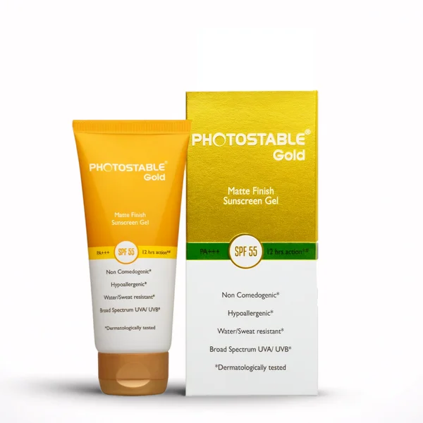 Photostable Gold Spf 55 Matte Finish Sunscreen Gel 50 gm, Pack of 1