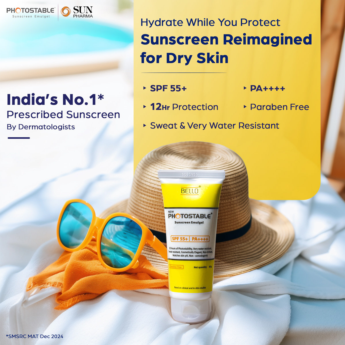 Photostable New SPF 55+ PA++++ Sunscreen Emulgel 50 gm, Pack of 1 Photostable New SPF 55+ PA++++ Sunscreen Emulgel 50 gm, Pack of 1