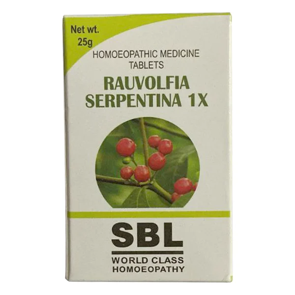 SBL Rauvolfia Serpentina 1X Tablet, 25 gm