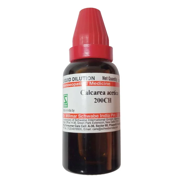 Dr.Willmar Schwabe India Calcarea Acetica 200 CH Dilution, 30 ml