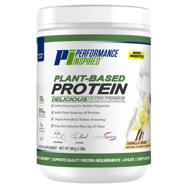 Performance Inspired (PID) Plant-Based Protein Delicious Vanilla Bean Natural Flavour Powder, 681 gm
