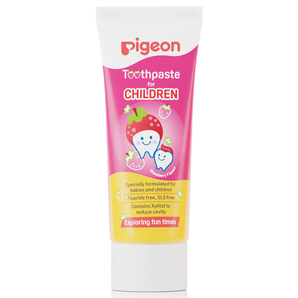 Pigeon Strawberry Flavour Toothpaste for Children, 45 gm, Pack of 1 Pigeon Strawberry Flavour Toothpaste for Children, 45 gm, Pack of 1