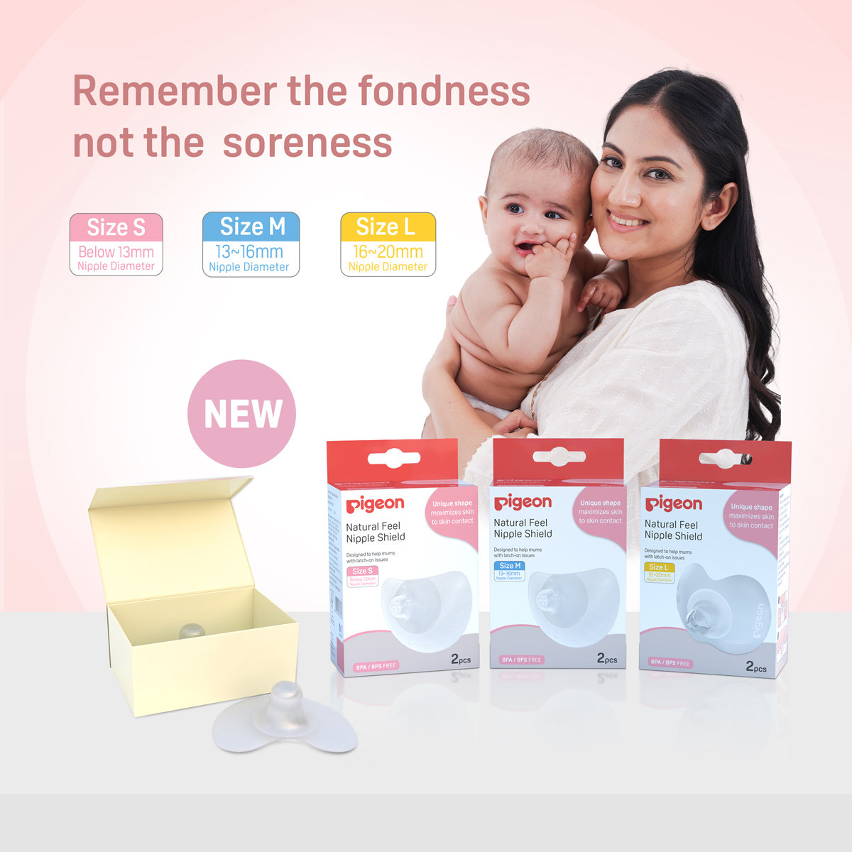 Pigeon Natural Feel Nipple Shield, 1 Count, Pack of 1 Pigeon Natural Feel Nipple Shield, 1 Count, Pack of 1