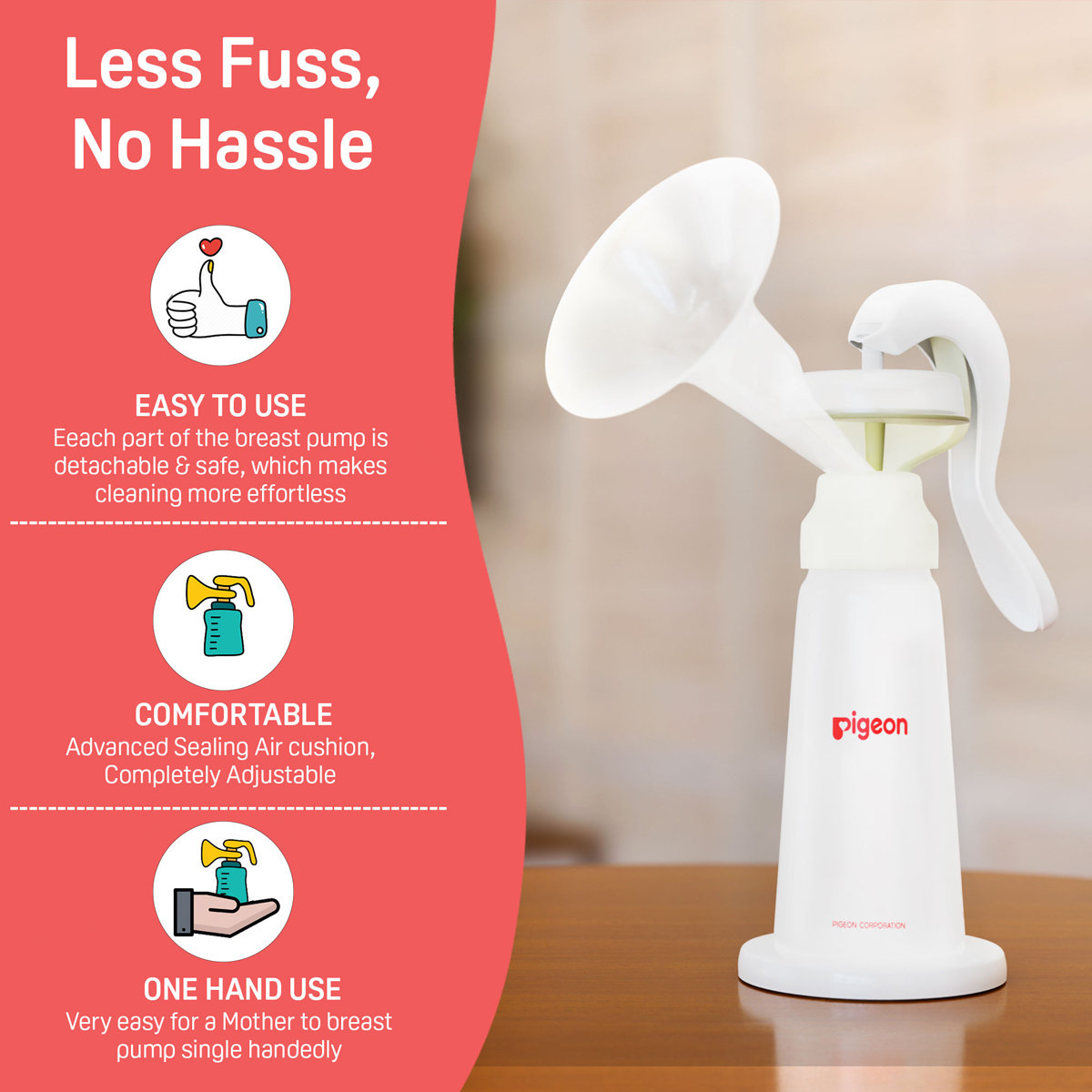 Pigeon Manual Breast Pump with Feeding Set, 1 Count, Pack of 1 Pigeon Manual Breast Pump with Feeding Set, 1 Count, Pack of 1