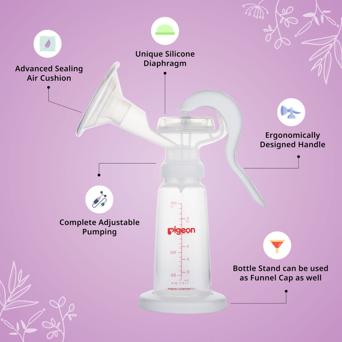 Pigeon Manual Breast Pump Advanced Edition (79147), 1 Count Price, Uses ...