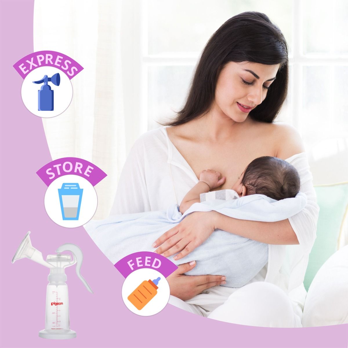Pigeon Manual Breast Pump Advanced Edition (79147), 1 Count Price, Uses