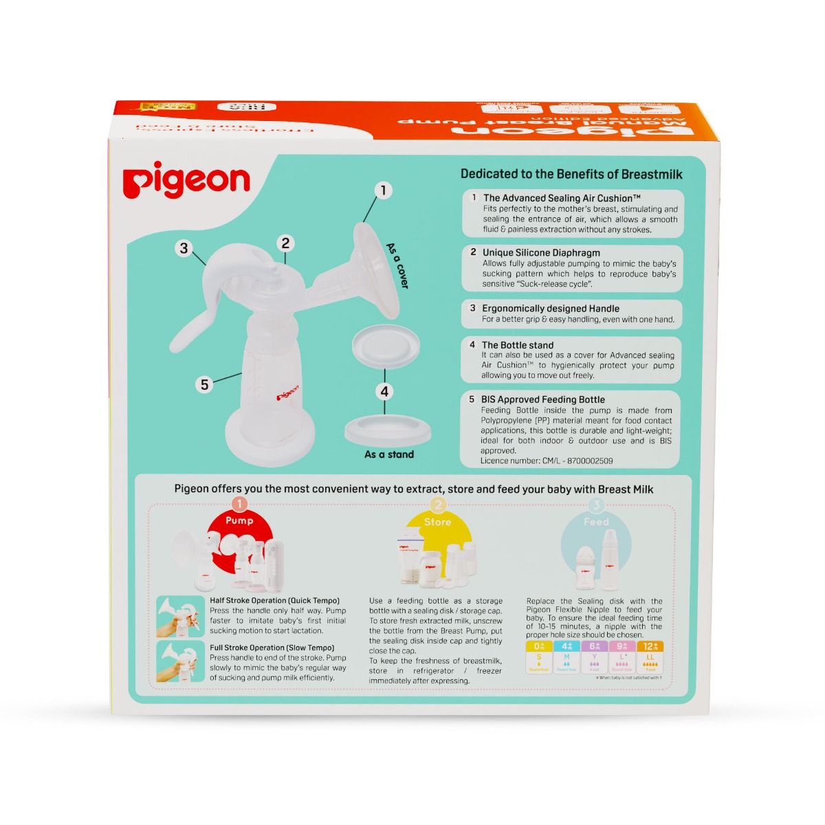 Pigeon Manual Breast Pump Advanced Edition (79147), 1 Count | Uses ...