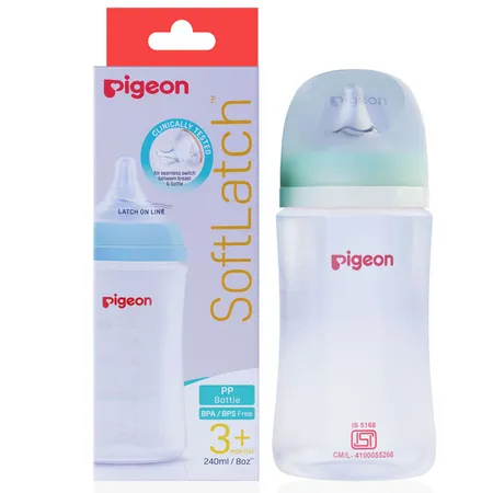 Pigeon Softlatch PP Bottle for 3+ Months (79205), 240 ml