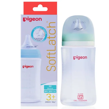 Pigeon Softlatch PP Bottle for 3+ Months (79205), 240 ml