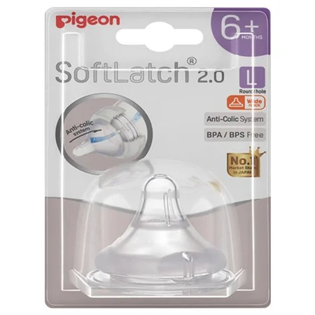 Pigeon Softlatch 2.0 Nipple Large 80606 for 6+ Months, 1 Count