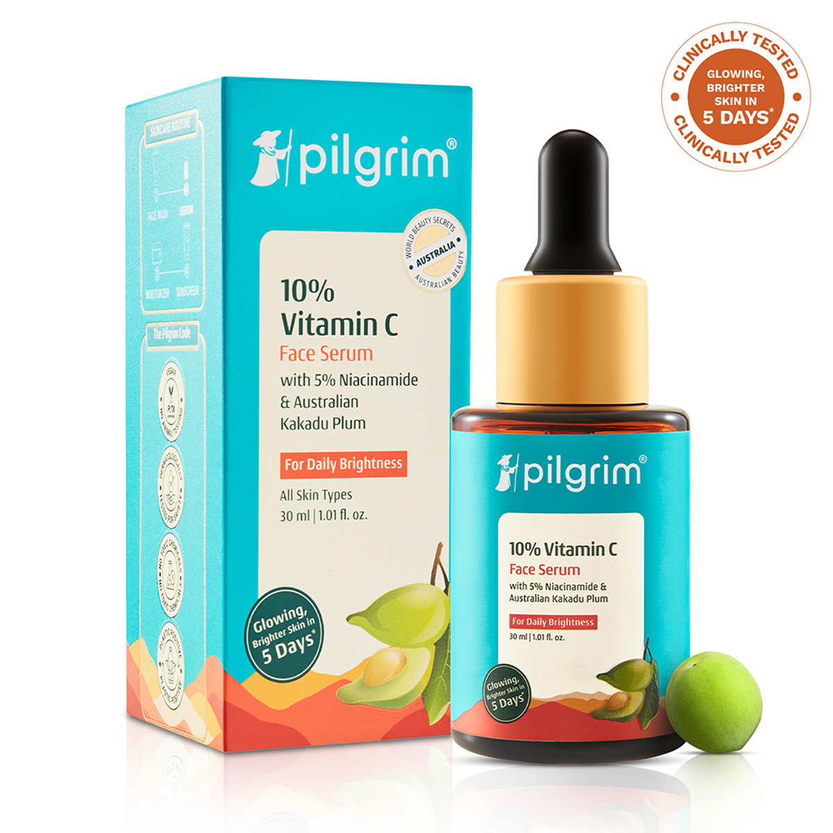 Pilgrim 10% Vitamin C Face Serum, 30 ml, Pack of 1 Pilgrim 10% Vitamin C Face Serum, 30 ml, Pack of 1