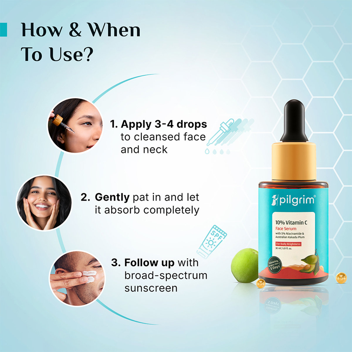 Pilgrim 10% Vitamin C Face Serum, 30 ml, Pack of 1 Pilgrim 10% Vitamin C Face Serum, 30 ml, Pack of 1