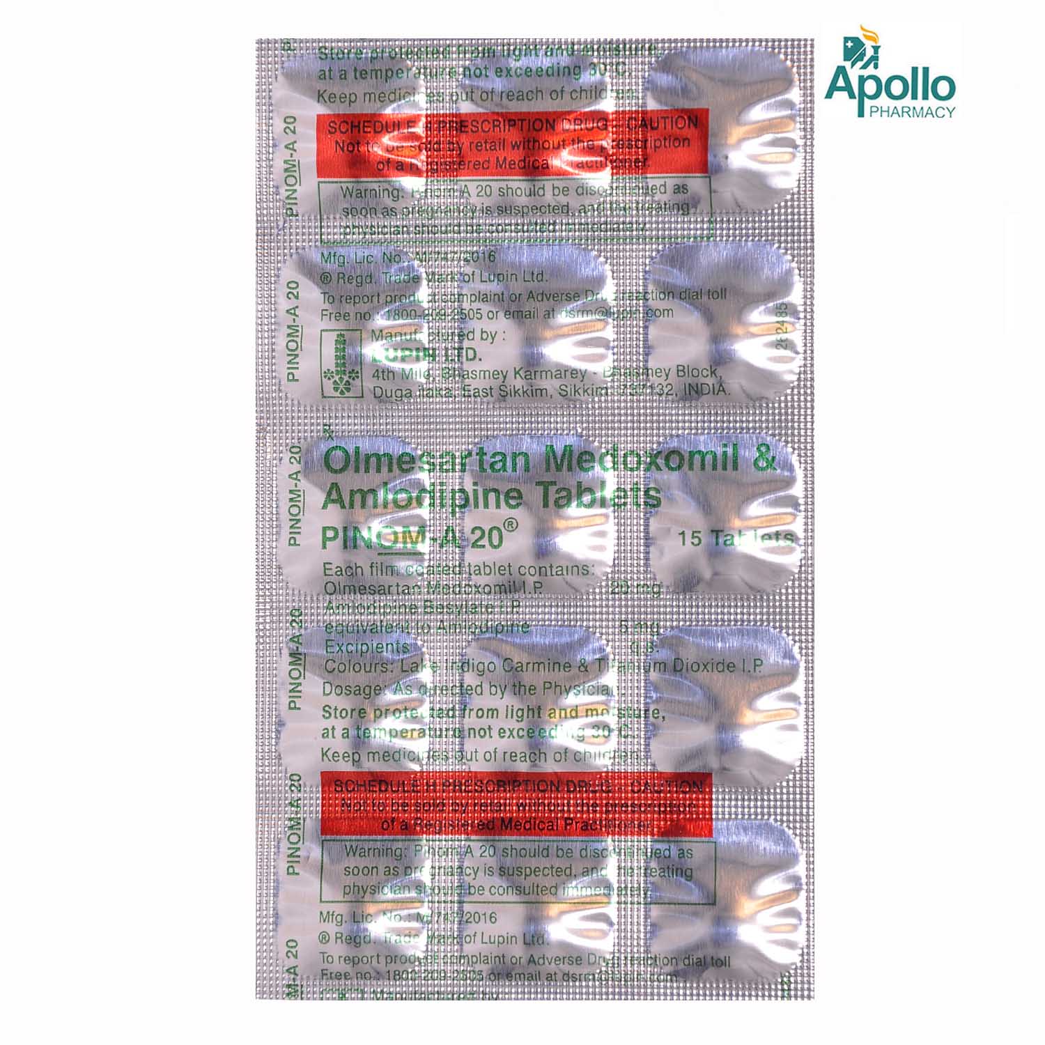 Pinom-A 20 Tablet 15's, Pack of 15 TABLETS Pinom-A 20 Tablet 15's, Pack of 15 TABLETS