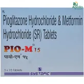 Pio M 15 Tablet 15's, Pack of 15 TABLETS