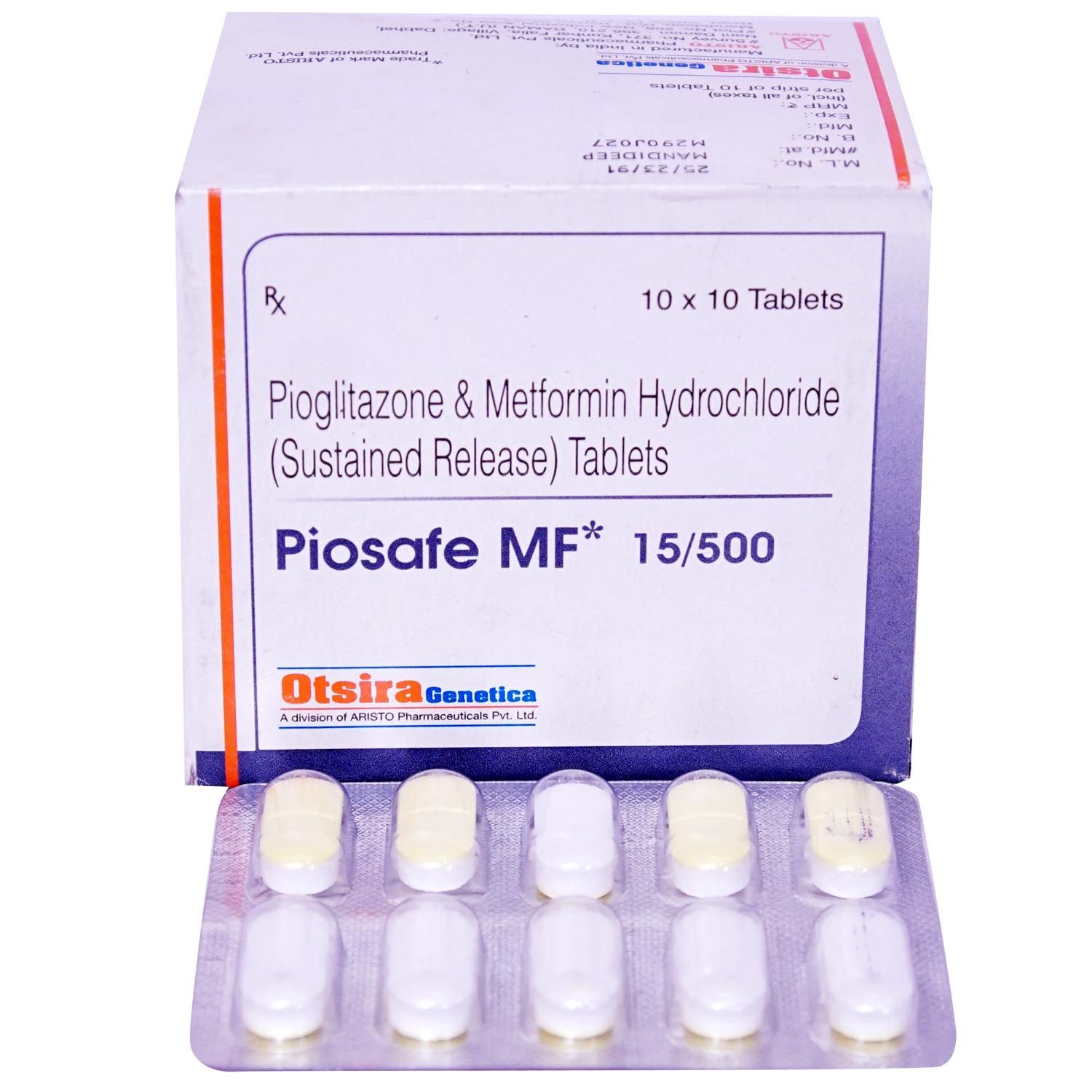 Buy PIOSAFE MF 15MG TABLET Online