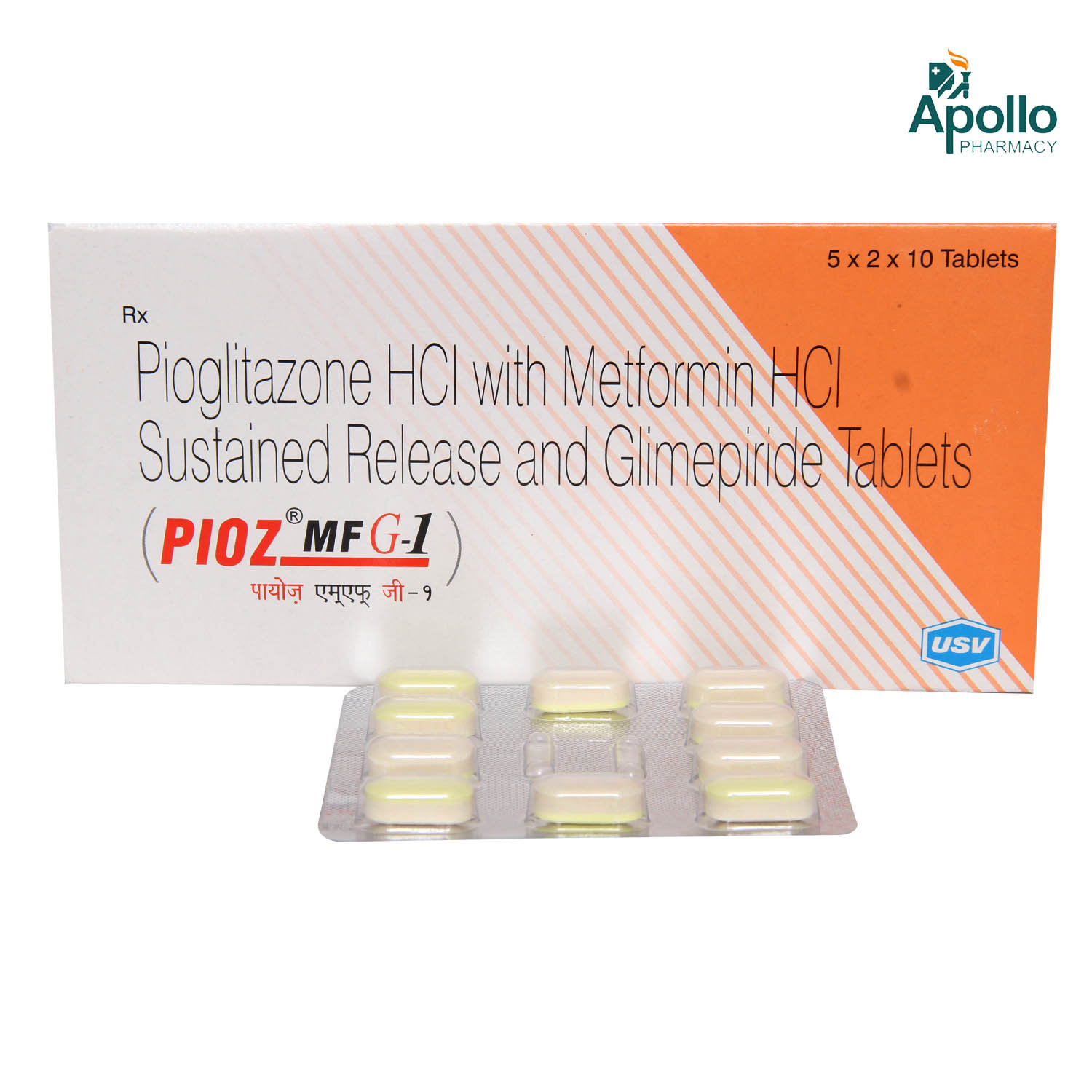 Pioz MF G-1 Tablet 10's, Pack of 10 TABLETS Pioz MF G-1 Tablet 10's, Pack of 10 TABLETS