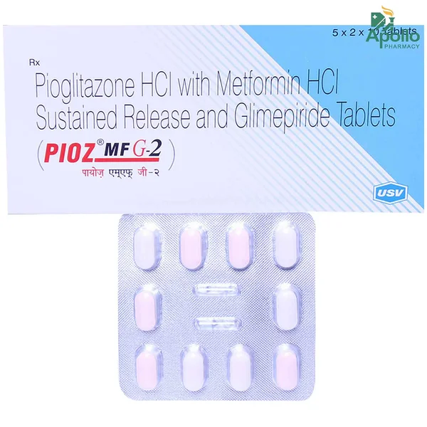 Pioz MF G 2 Tablet 10's