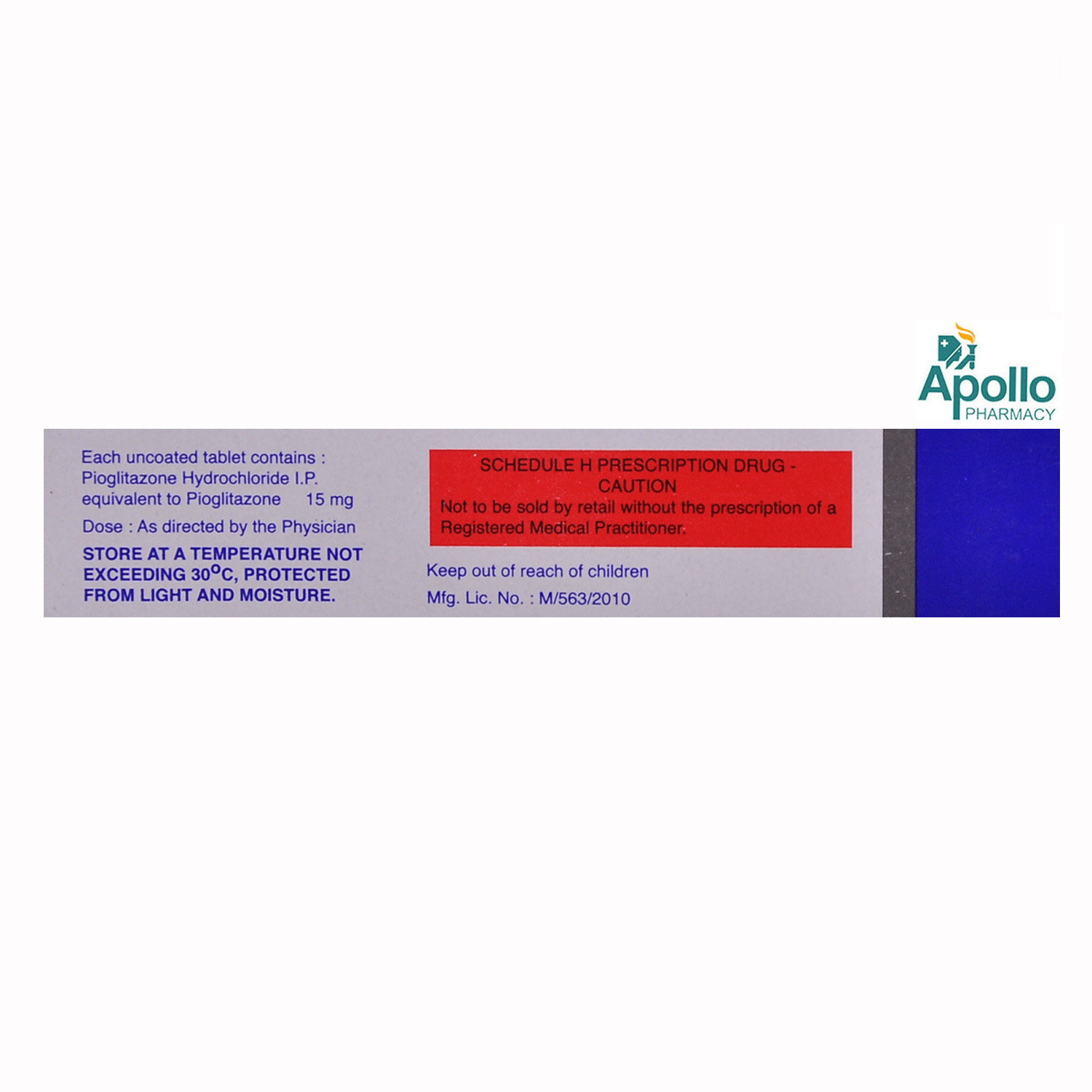 Piopod 15 Tablet 10's, Pack of 10 TabletS Piopod 15 Tablet 10's, Pack of 10 TabletS