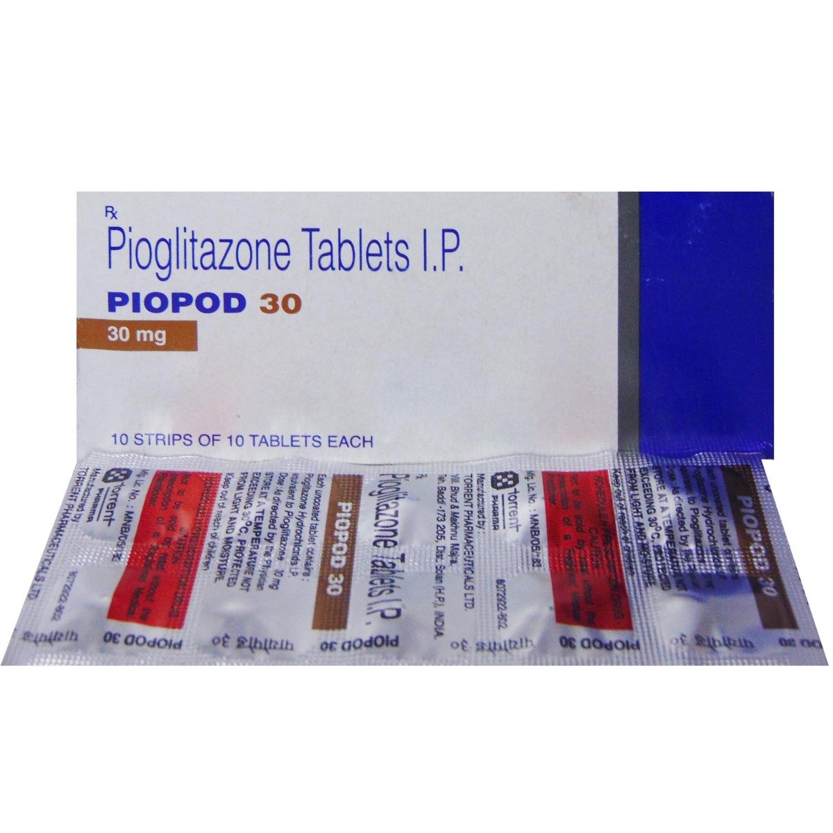 Piopod 30 mg Tablet 10's, Pack of 10 TabletS Piopod 30 mg Tablet 10's, Pack of 10 TabletS