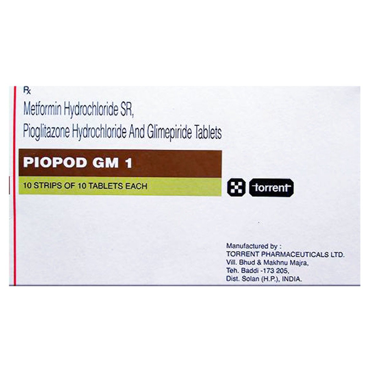 Piopod GM 1 Tablet 10's Piopod GM 1 Tablet 10's