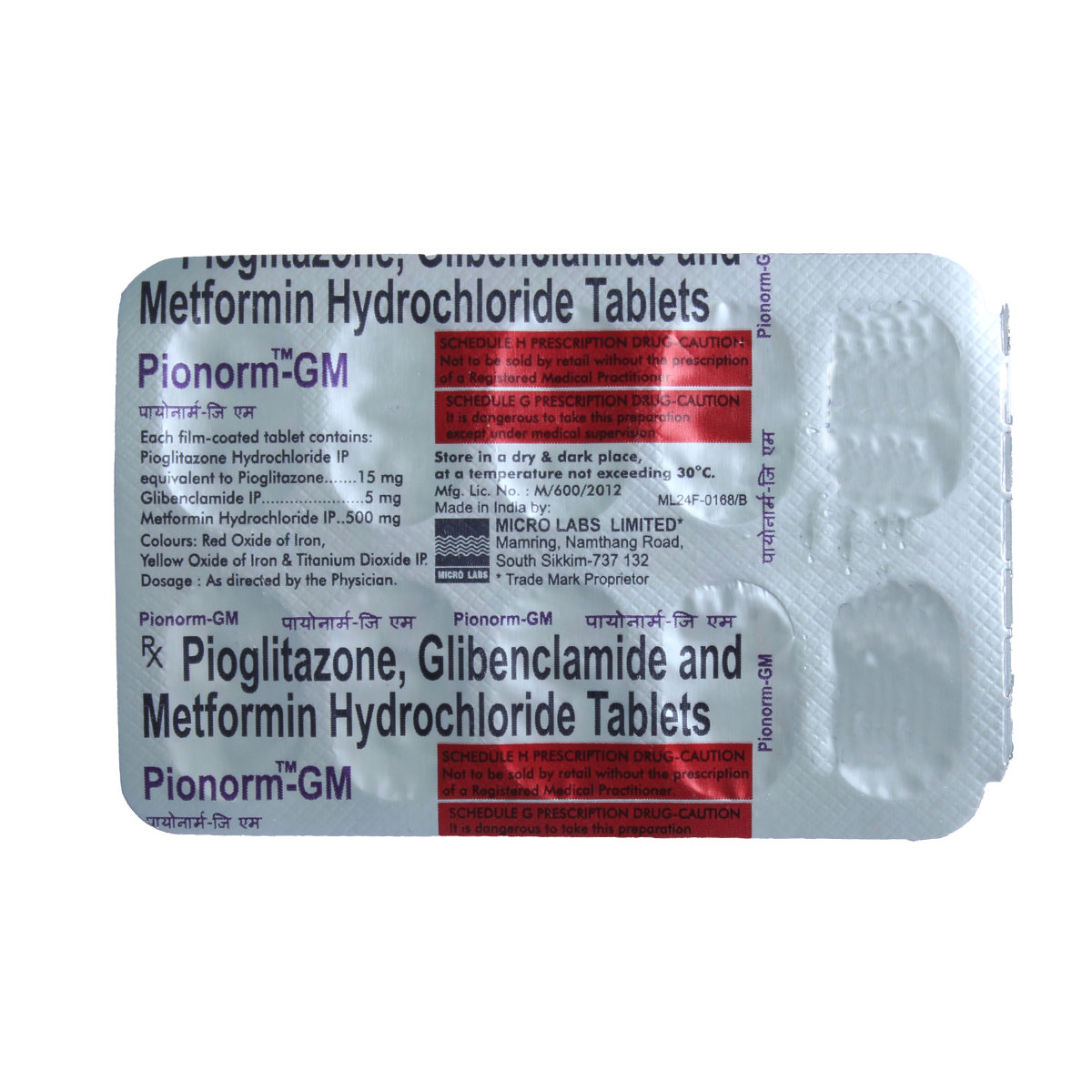 Pionorm-GM Tablet 10's, Pack of 10 TabletS Pionorm-GM Tablet 10's, Pack of 10 TabletS