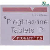 Pioglit 7.5 Tablet 10's, Pack of 10 TABLETS