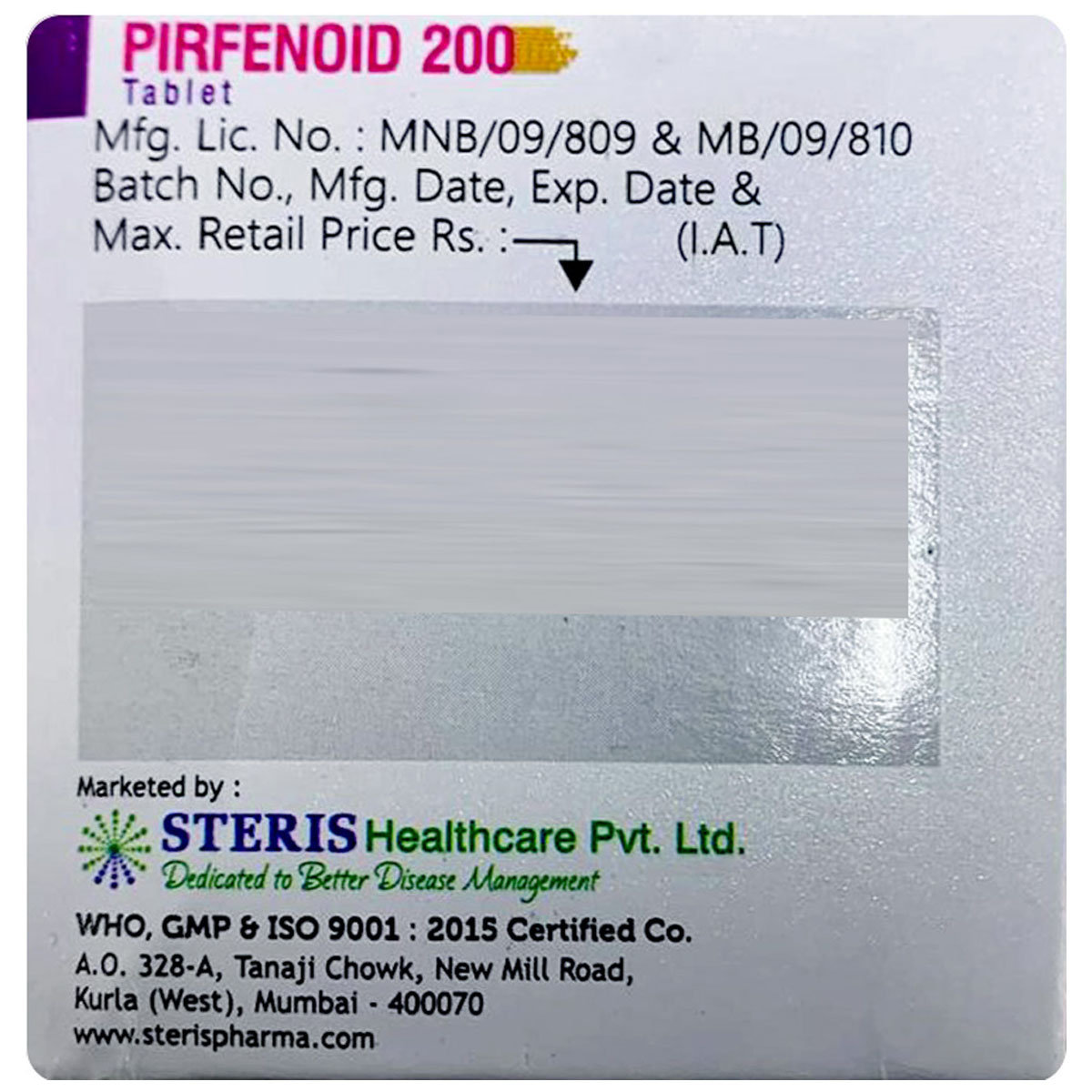 Pirfenoid 200 Tablet 15's, Pack of 15 Pirfenoid 200 Tablet 15's, Pack of 15
