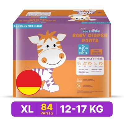 Apollo Essentials Baby Diaper Pants XL, 84 Count (2x42), Pack of 1