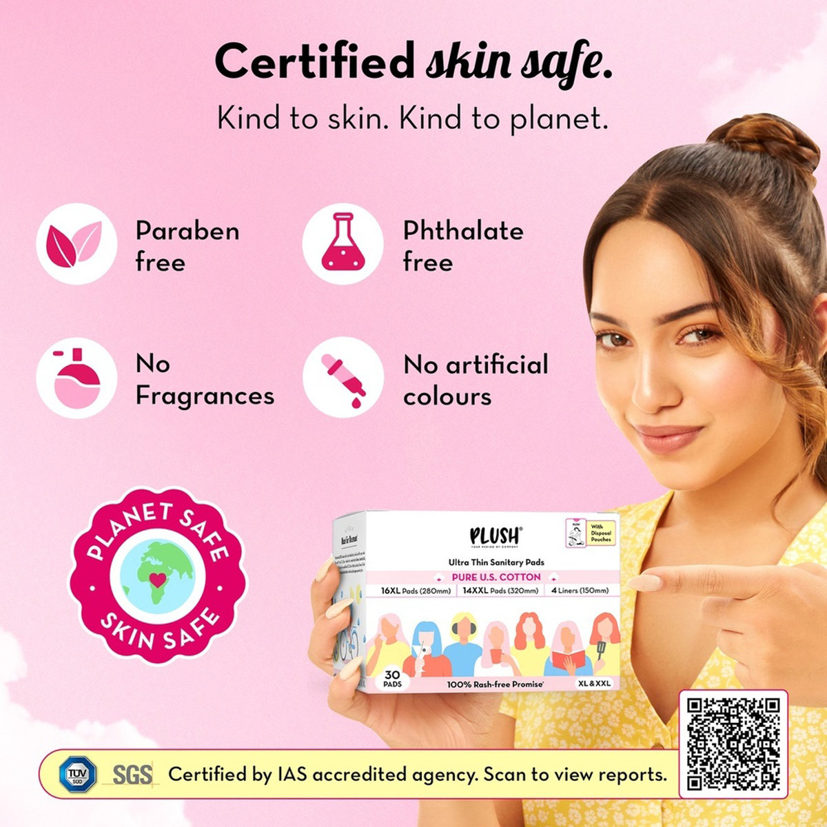 Plush Sanitary Napkins with Disposable Pouchs, 30 Count, Pack of 1 Plush Sanitary Napkins with Disposable Pouchs, 30 Count, Pack of 1