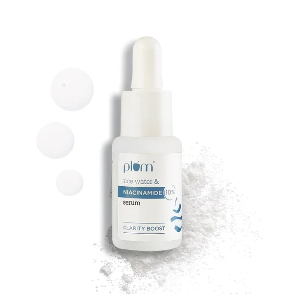 Plum Rice Water & 10% Niacinamide Serum, 15 ml