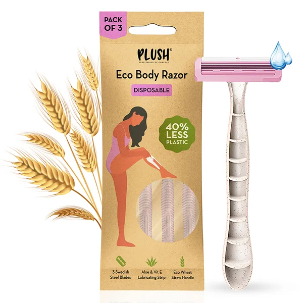 Plush Eco Body Razor Disposable, 3 Count