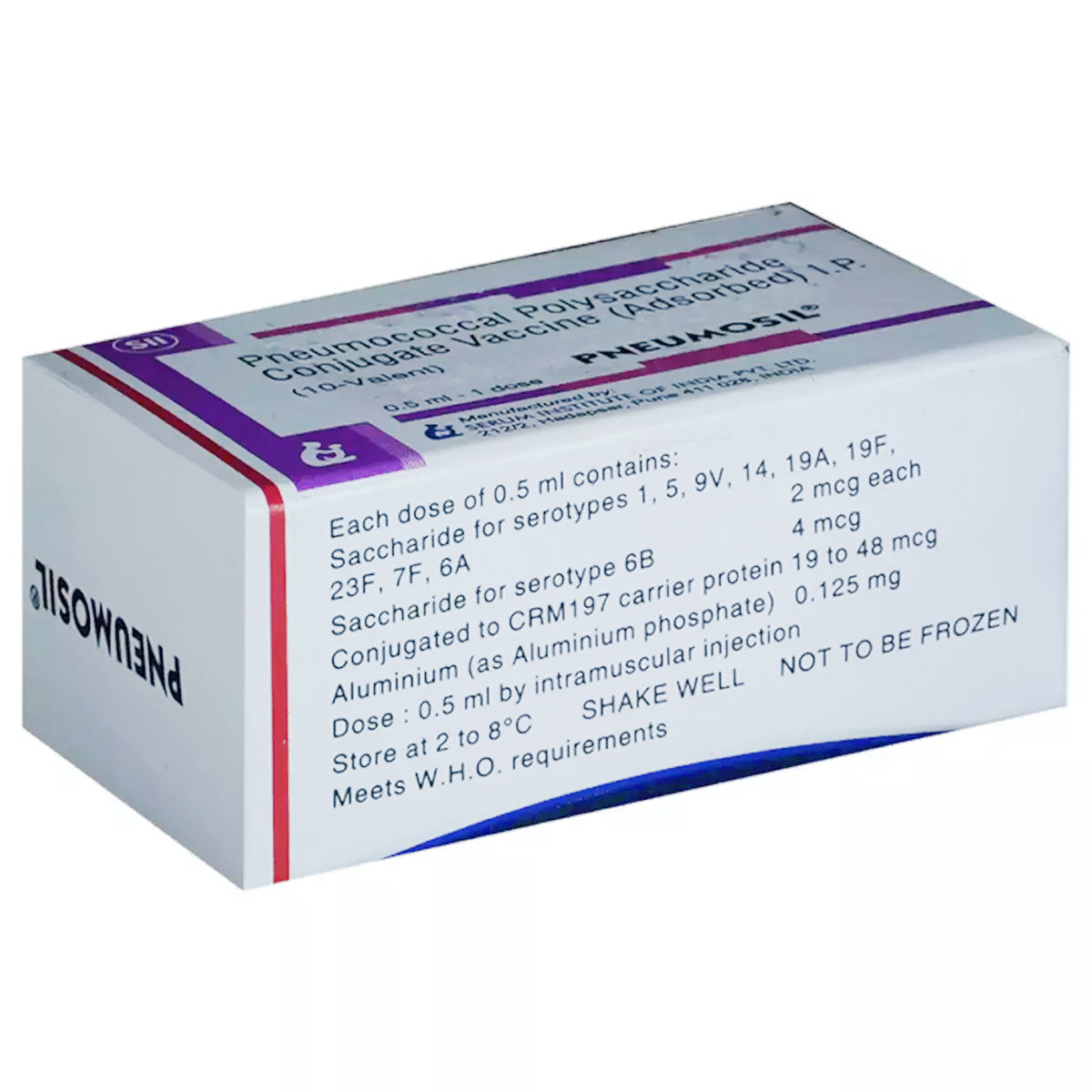 Pneumosil Vaccine 0.5 ml, Pack of 1 INJECTION Pneumosil Vaccine 0.5 ml, Pack of 1 INJECTION