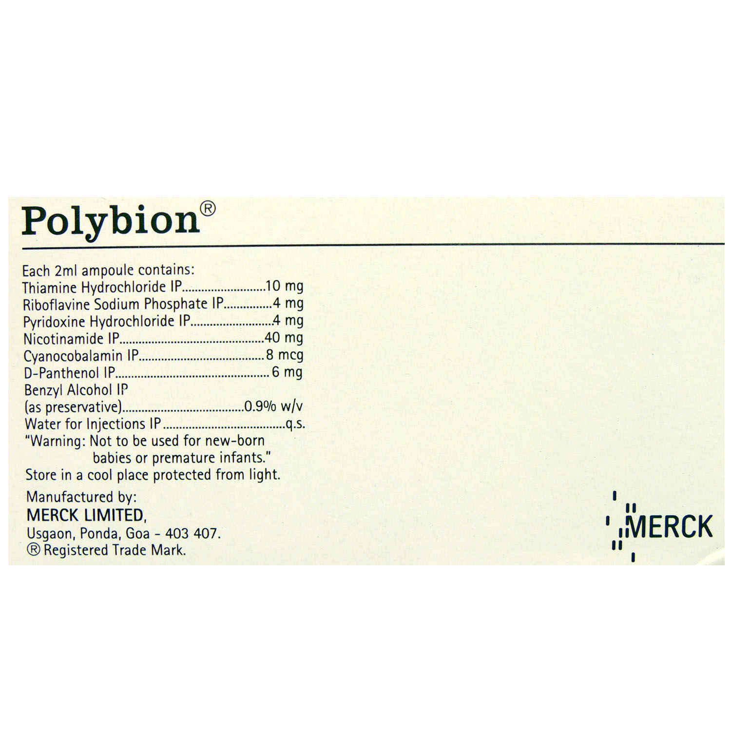 Polybion Injection 5 x 2 ml, Pack of 5 Polybion Injection 5 x 2 ml, Pack of 5