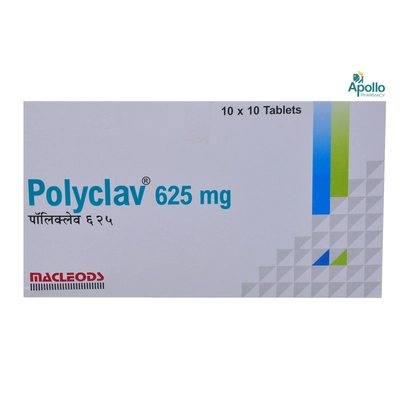 Polyclav 625 mg Tablet 10's, Pack of 10 TABLETS