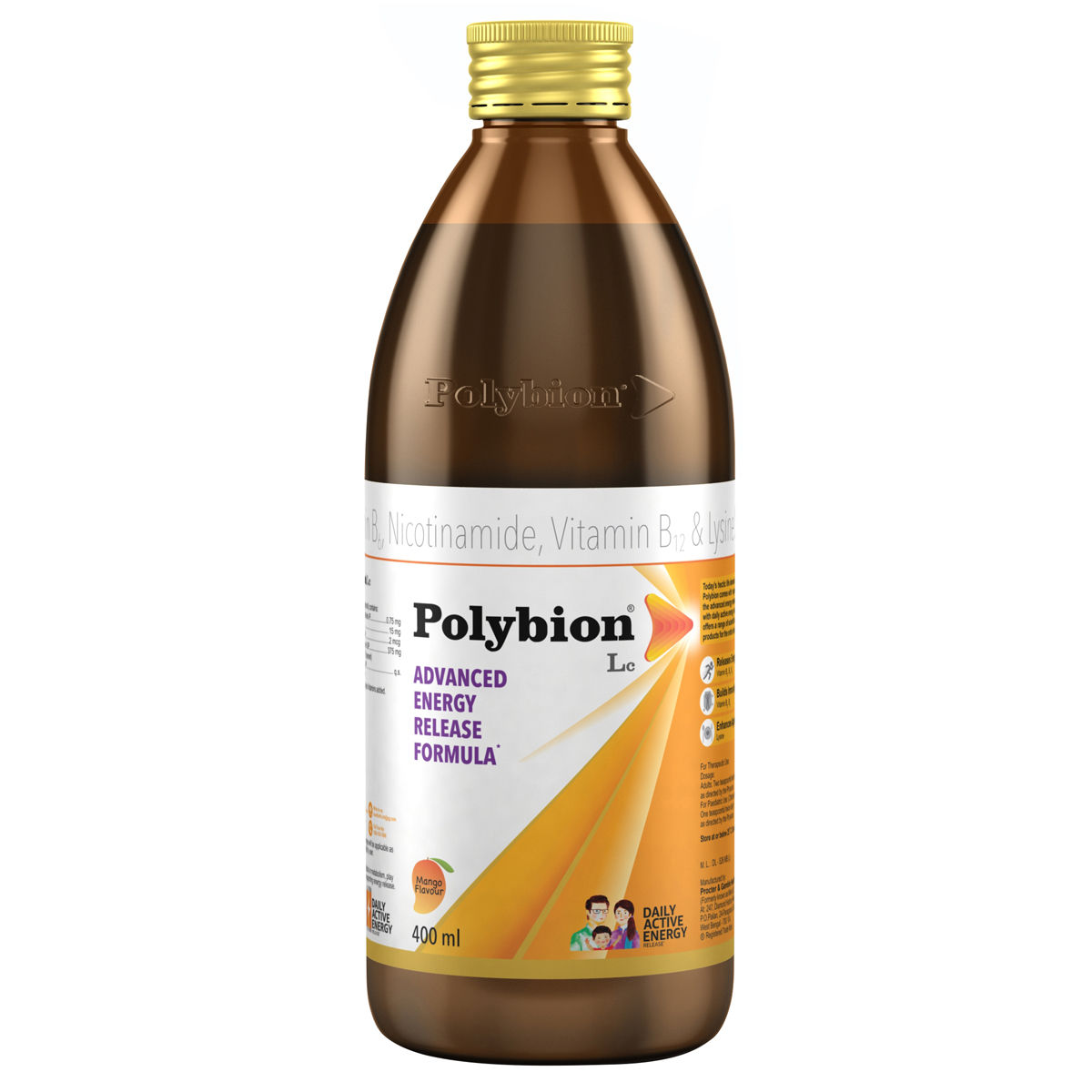 Buy Polybion LC Paediatric Mango Flavour Syrup 400 ml Online