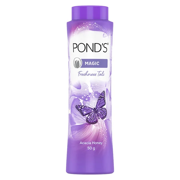 Pond's Magic Acacia Honey Freshness Talc Powder 50 gm | Reduce Sweat | Controls Body Odour With Fragrance Of Acacia Honey | Ideal For Both Men & Women