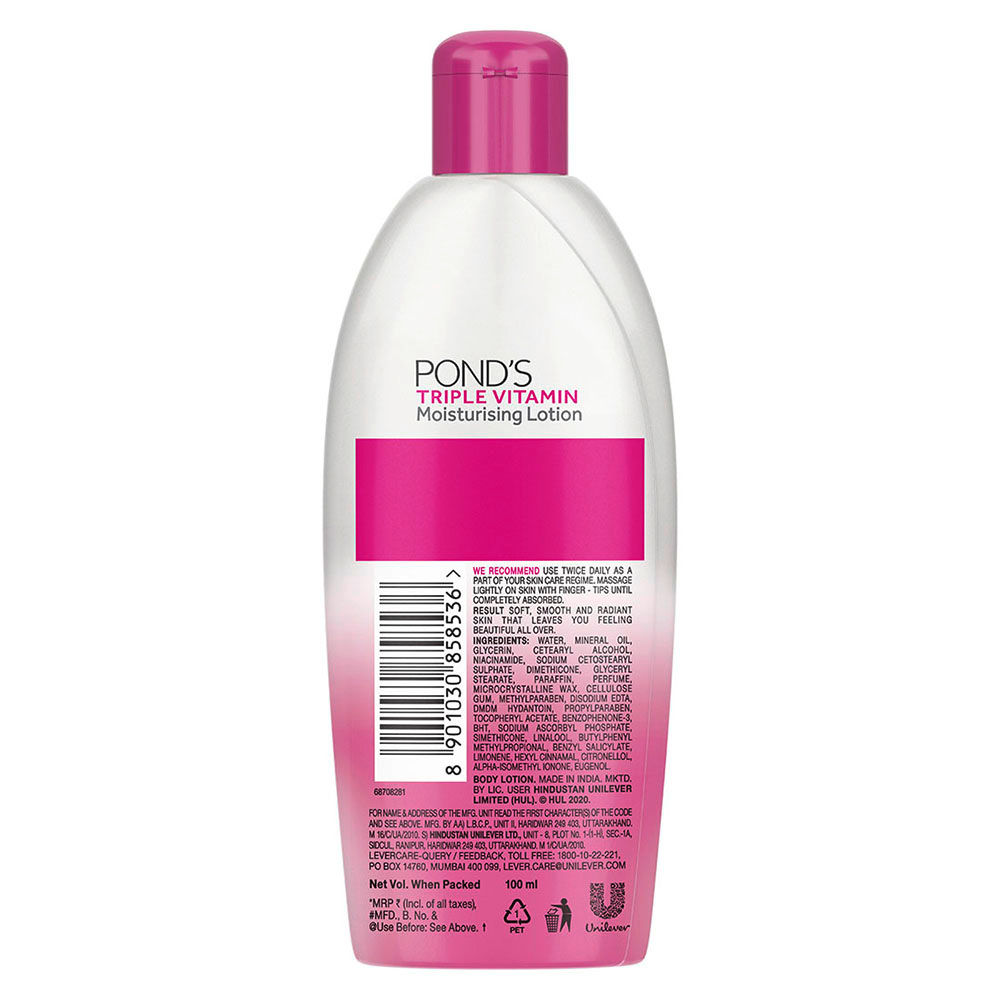 Ponds Triple Vitamin Moisturising Body Lotion, 100 ml Price, Uses, Side