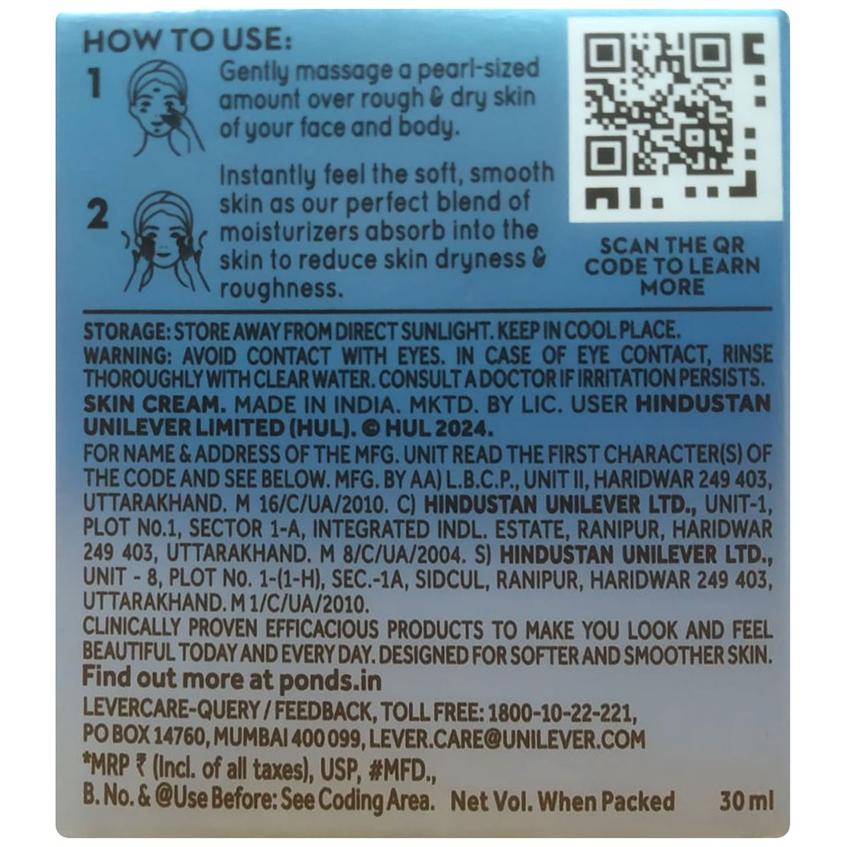 Pond's Hydra Miracle Moisturising Cold Cream 30 ml | With 10 Skin Nutrients & Moisturizers | Nourishes, Moisturises & Protects Skin | For Soft Glowing Skin In Winter, Pack of 1 Pond's Hydra Miracle Moisturising Cold Cream 30 ml | With 10 Skin Nutrients & Moisturizers | Nourishes, Moisturises & Protects Skin | For Soft Glowing Skin In Winter, Pack of 1