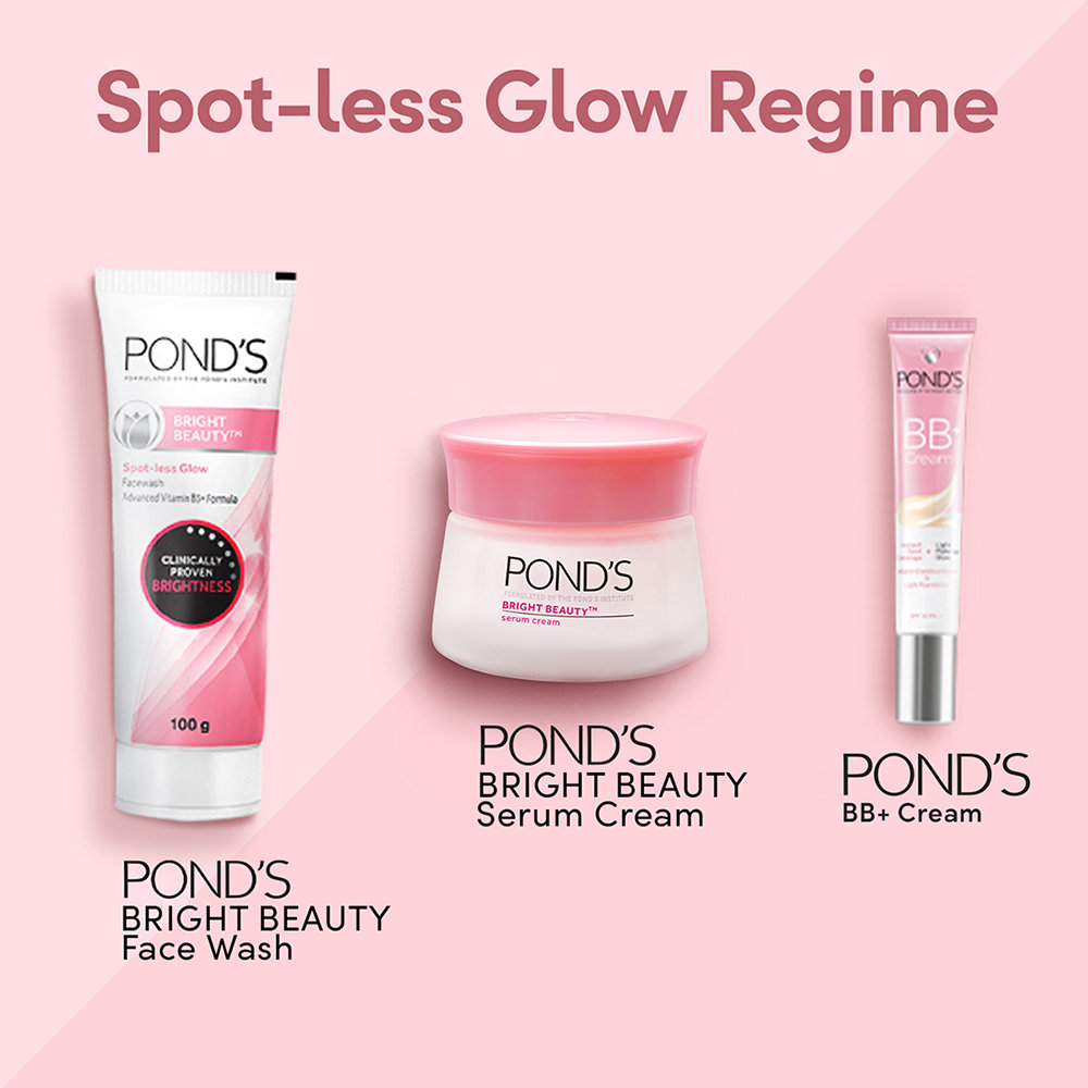 Pond's Bright Beauty SPF15 PA++ Spot-less Day Cream, 50 gm, Pack of 1 Pond's Bright Beauty SPF15 PA++ Spot-less Day Cream, 50 gm, Pack of 1