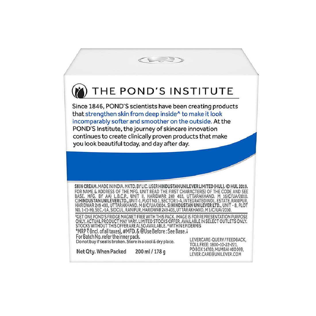 Pond's Moisturising Cold Cream 200 ml | With 10 Skin Nutrients & Moisturizers | Nourishes, Moisturises & Protects Skin | For Soft Glowing Skin In Winter, Pack of 1 Pond's Moisturising Cold Cream 200 ml | With 10 Skin Nutrients & Moisturizers | Nourishes, Moisturises & Protects Skin | For Soft Glowing Skin In Winter, Pack of 1