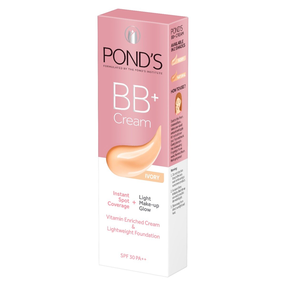 Pond's BB+ SPF 30 PA++ Ivory Cream, 18 gm, Pack of 1 Pond's BB+ SPF 30 PA++ Ivory Cream, 18 gm, Pack of 1
