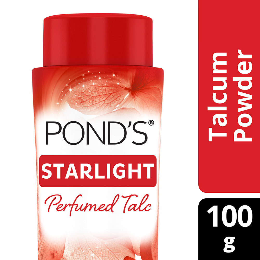 Pond's Starlight Talcum Powder 100 gm | With Orchid & Jasmin Notes | Reduces Sweat | Fights Body Odour With Orchid & Jasmin Fragrance | For Both Men & Women, Pack of 1 Pond's Starlight Talcum Powder 100 gm | With Orchid & Jasmin Notes | Reduces Sweat | Fights Body Odour With Orchid & Jasmin Fragrance | For Both Men & Women, Pack of 1