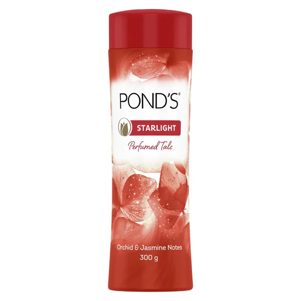 Pond's Starlight Talcum Powder 300 gm | With Orchid & Jasmin Notes | Reduces Sweat | Fights Body Odour With Orchid & Jasmin Fragrance | For Both Men & Women