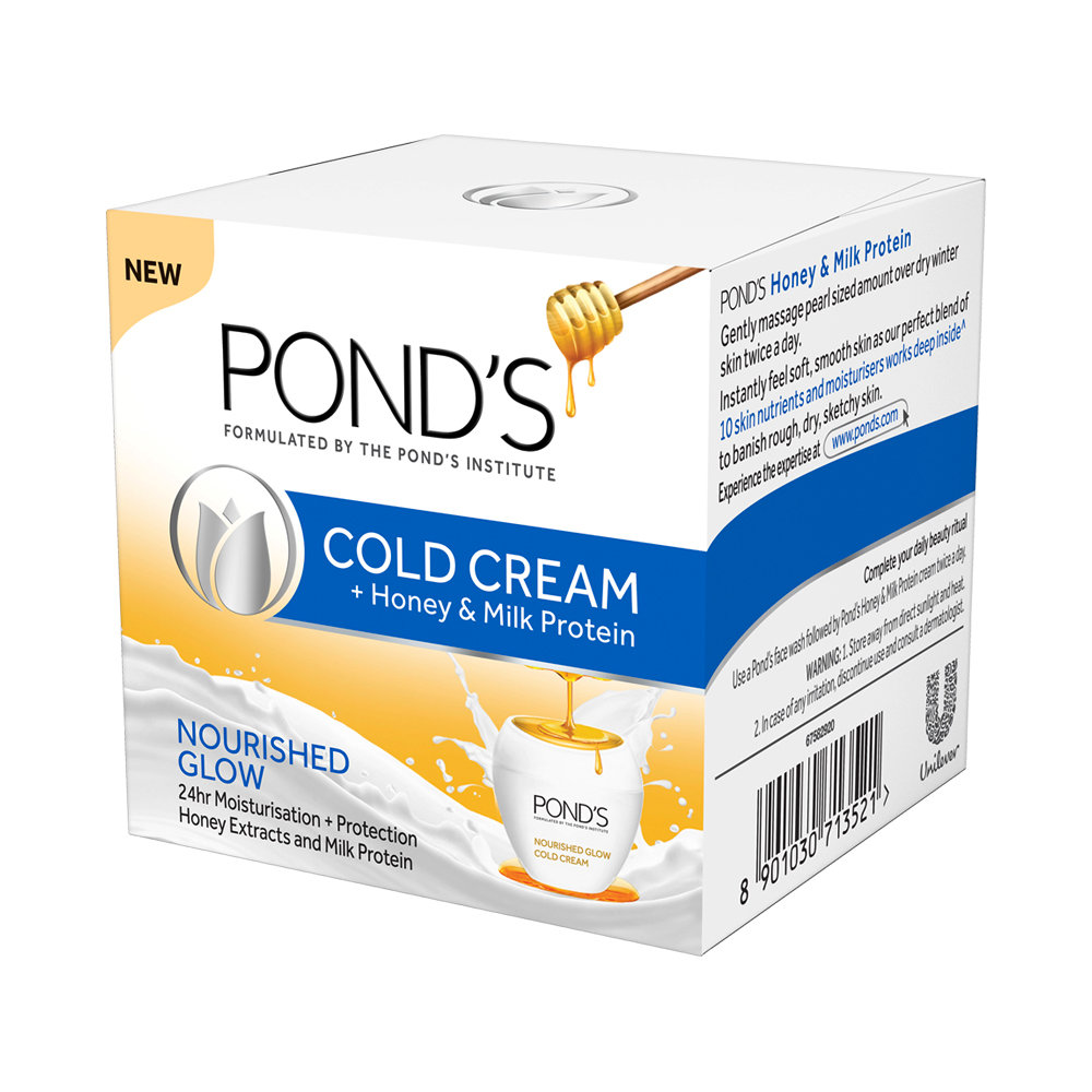Pond's Honey & Milk Cold Cream 55 ml | Honey Extract & Milk Protein | Protects & Moisturises Upto 24Hrs | For Nourished Glowing Skin, Pack of 1 Pond's Honey & Milk Cold Cream 55 ml | Honey Extract & Milk Protein | Protects & Moisturises Upto 24Hrs | For Nourished Glowing Skin, Pack of 1